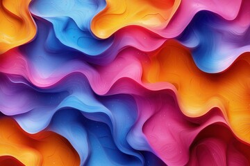 Poster - Vibrant Swirling Abstract Background in Bold Colors