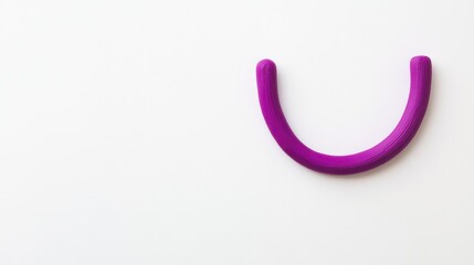 Poster - Bright Purple U-Shaped Object on Clean White Background