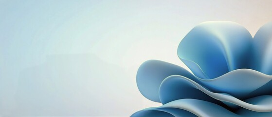 Poster - Soft blue petals gently overlap, creating a harmonious and serene visual effect