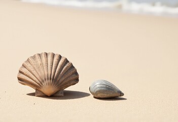 Wall Mural - seashell on the beach