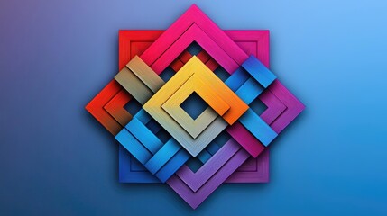 Poster - Dynamic geometric patterns digital art abstract design colorful environment vibrant viewpoint modern aesthetic