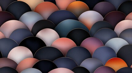 Poster - colorful abstract arrangement of overlapping circles creating a modern design