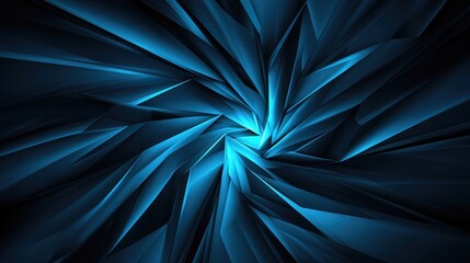Poster - Dynamic blue spiral pattern abstract art digital graphics modern design close-up visual motion