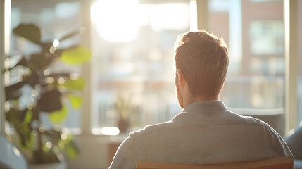 Poster - therapist listening attentively blurred calm ai generated illustration