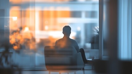 Poster - therapist listening attentively blurred serene ai generated illustration