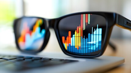 Poster - Trader analyzing charts on a AI generated illustration