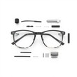 © Global Perspectives - Eyeglass frame disassembled for parts frame isolated frame border design background isolated