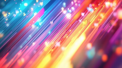 Poster - Vivid Stock Market Trends Illustrative Background with Bright Colors