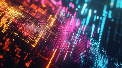 Poster - Colorful Bright Data Visualization of Stock Market Trends and Statistics