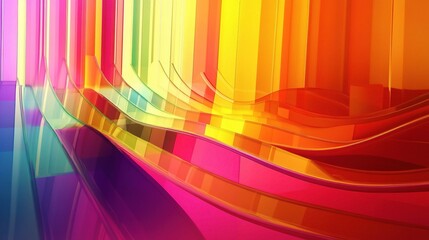 Poster - Vivid Stock Market Trends Illustrated in Colorful Abstract Waves