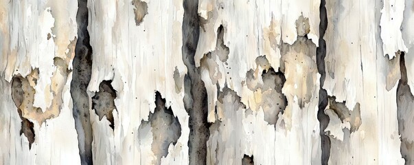 Poster - Abstract watercolor texture of wooden surface with unique patterns and colors, featuring vivid shades of brown, white, and soft black accents