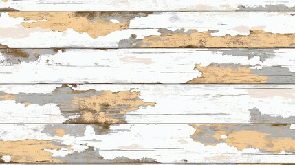 Aufkleber - Abstract rustic wooden background with distressed white, gray, and tan paint for design, advertising, or artistic purposes in various modern contexts