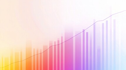 Sticker - Colorful Digital Upward Trend Candlestick Chart Visual Representation