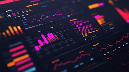 Poster - Bright and Engaging Financial Dashboard with Multicolor Visuals