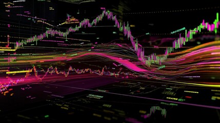 Poster - Dynamic Abstract Interface of Stock Market Trends and Data Visualization