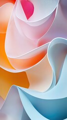 Wall Mural - Abstract Pastel Colors Swirling Layered Design