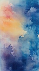 Wall Mural - Abstract Watercolor Painting of a Colorful Sky