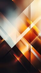 Poster - Abstract Orange and Brown Geometric Design