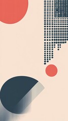 Poster - Abstract Geometric Design Featuring Circles and Dots