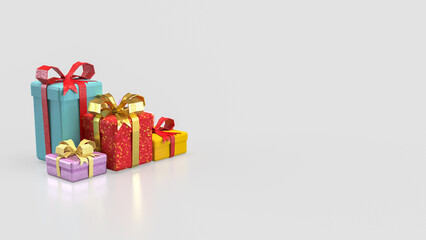 Wall Mural - The Gift box for celebration or Holiday concept 3d rendering.