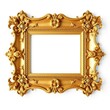 © Global Perspectives - Baroque golden frame isolated on white background antique objec frame isolated frame border design background isolated