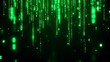 © Din Nasahrudin - Green matrix code cascading down a dark background, resembling the iconic digital rain effect, perfect for tech, futuristic, or coding-related designs.