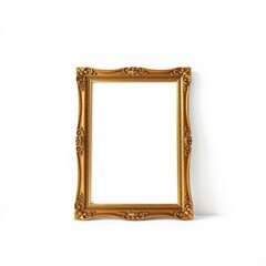 Antique gold picture frame isolated on white frame isolated frame border design background isolated