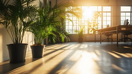 Poster - Morning sunlight streaming into an AI generated illustration