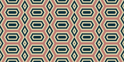 Fototapete - Abstract geometric pattern background, abstract seamless background, abstract background with vintage colors.
