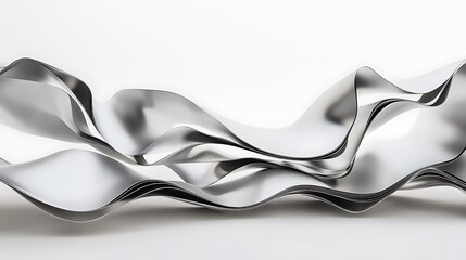 Wall Mural - a silver wave is shown in a white background