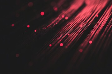 Aufkleber - Abstract Red Fiber Optics Light Streaks Background