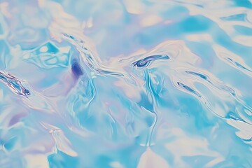 Poster - Abstract Pastel Blue Liquid Swirls Background