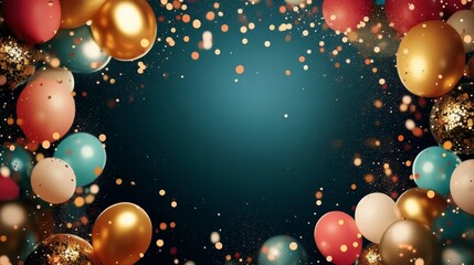 Canvas Print - Colorful balloon decorations create a festive atmosphere for any celebration.