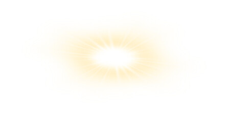 Wall Mural - soft yellow rays isolated on transparent background