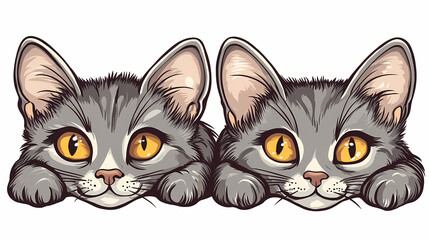 Wall Mural - stickers cute cat