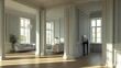 © BerkahStock - Spacious, modern interior with natural light and elegant design elements.