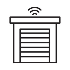 Sticker - smart home garage line icon