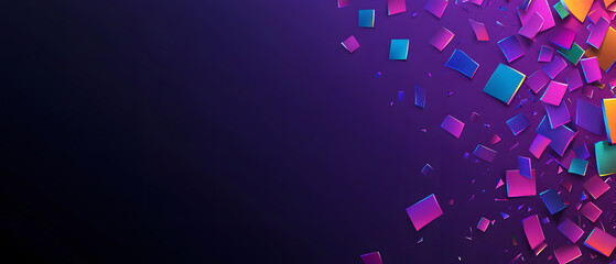 Poster - Dynamic colorful abstract shapes digital art studio graphic design creative environment close-up view visual impact