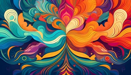 Poster - World Day of Social Justice, An abstract background with vibrant colors and dynamic patterns, symbolizing equality