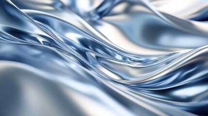 Poster - A creative abstract background featuring shimmering hues of silver and blue gradients