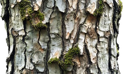 Close-up of tree bark texture with moss. (2)