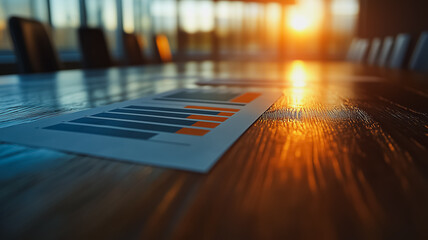 Poster - A table with a few papers on it and a sun shining on it