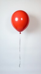 Wall Mural - red balloon on white background. red ballon. Ballon