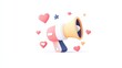 © Namthip - 3D Megaphone Hearts Stars Promotion