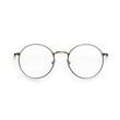 © Global Perspectives - Round spectacles isolated on a white background transparent eyeglass frame generative ai frame isolated frame border design background isolated