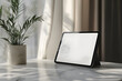 © Muzy Studio - Blank Tablet Screen Mockup in Minimalist Setting