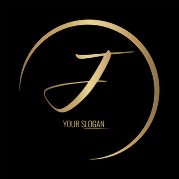 Luxury stylish J letter vector logo design with awesome gradient color circle
