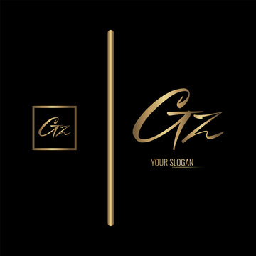 Luxury stylish GZ letter vector logo design. Typography Stylish logo design.