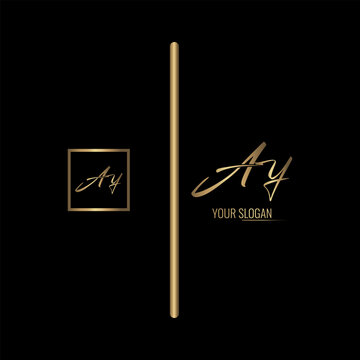 Luxury stylish AY letter vector logo design. Typography Stylish logo design.