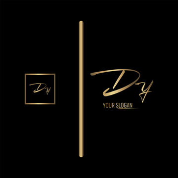 Luxury stylish DY letter vector logo design. Typography Stylish logo design.